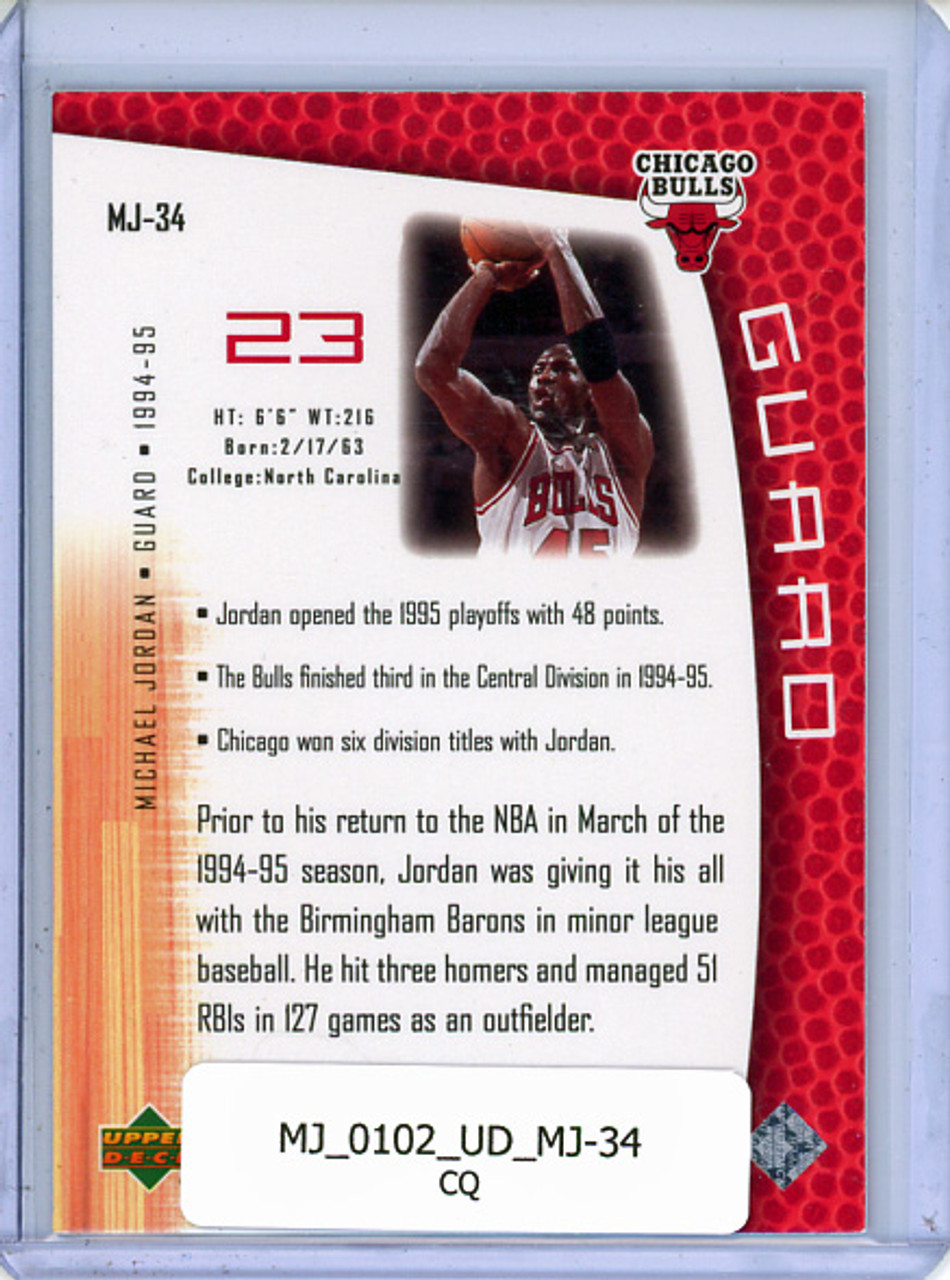 Michael Jordan 2001-02 Upper Deck, MJ's Back #MJ-34 (CQ)