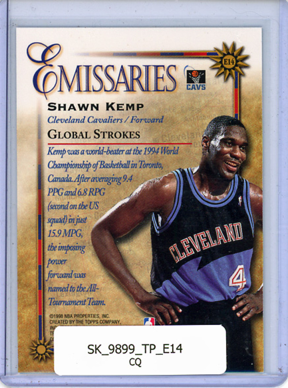 Shawn Kemp 1998-99 Topps, Emissaries #E14 (CQ)