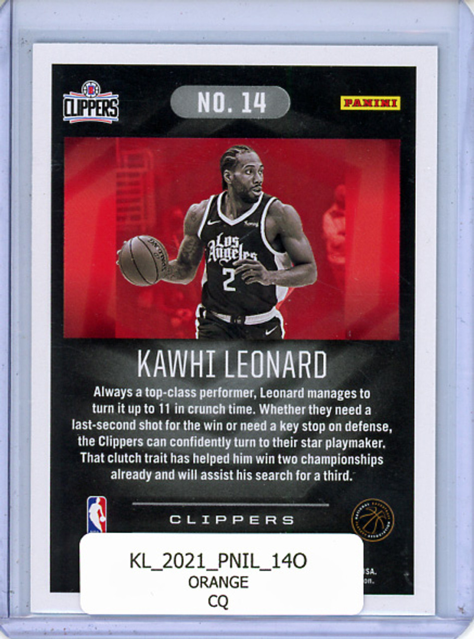 Kawhi Leonard 2020-21 Illusions #14 Orange (CQ)