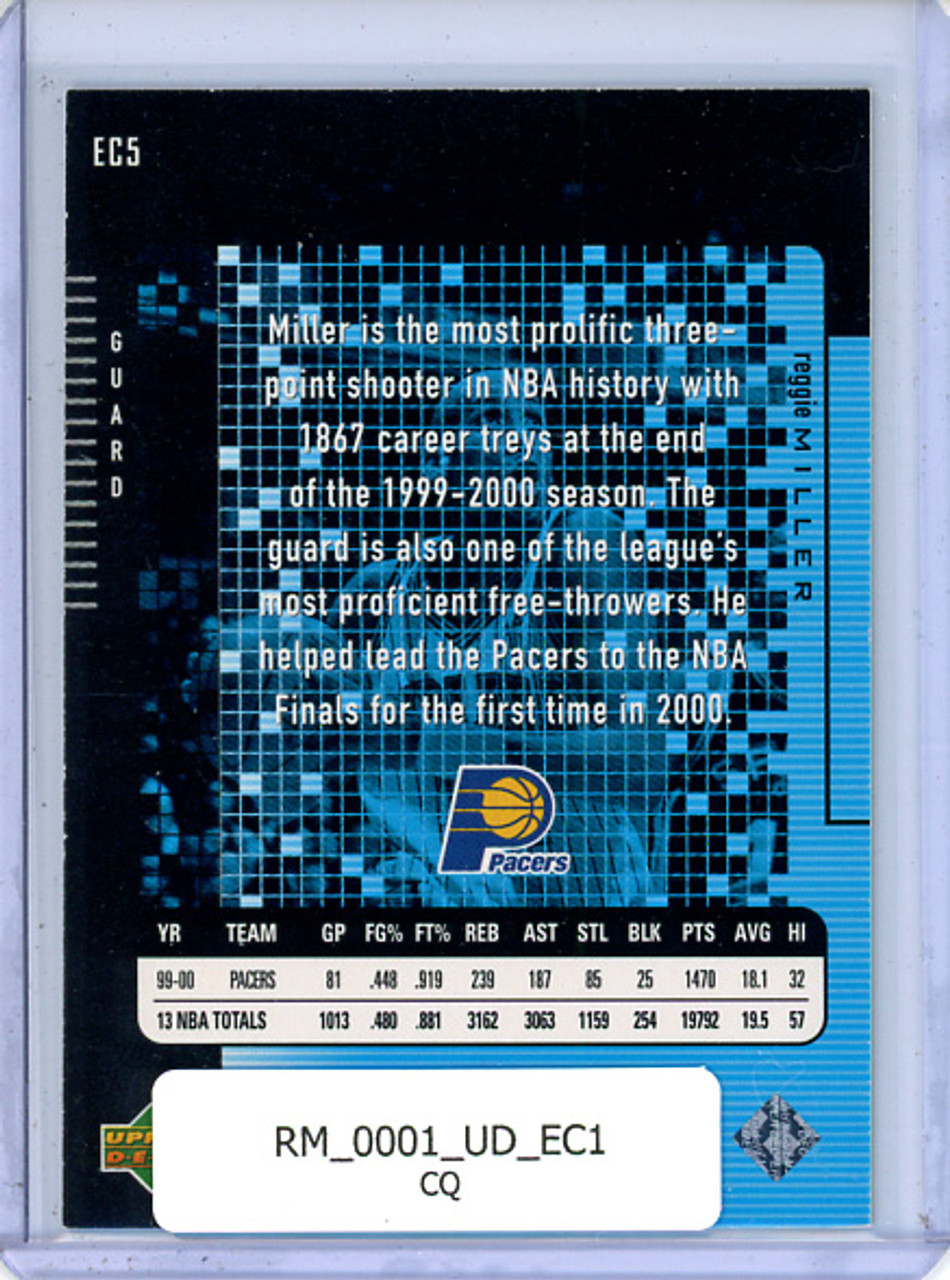 Reggie Miller 2000-01 Upper Deck, e-Card 1 #EC5 (CQ)