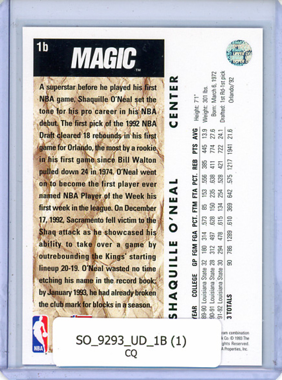 Shaquille O'Neal 1992-93 Upper Deck #1b Trade Card (1) (CQ)