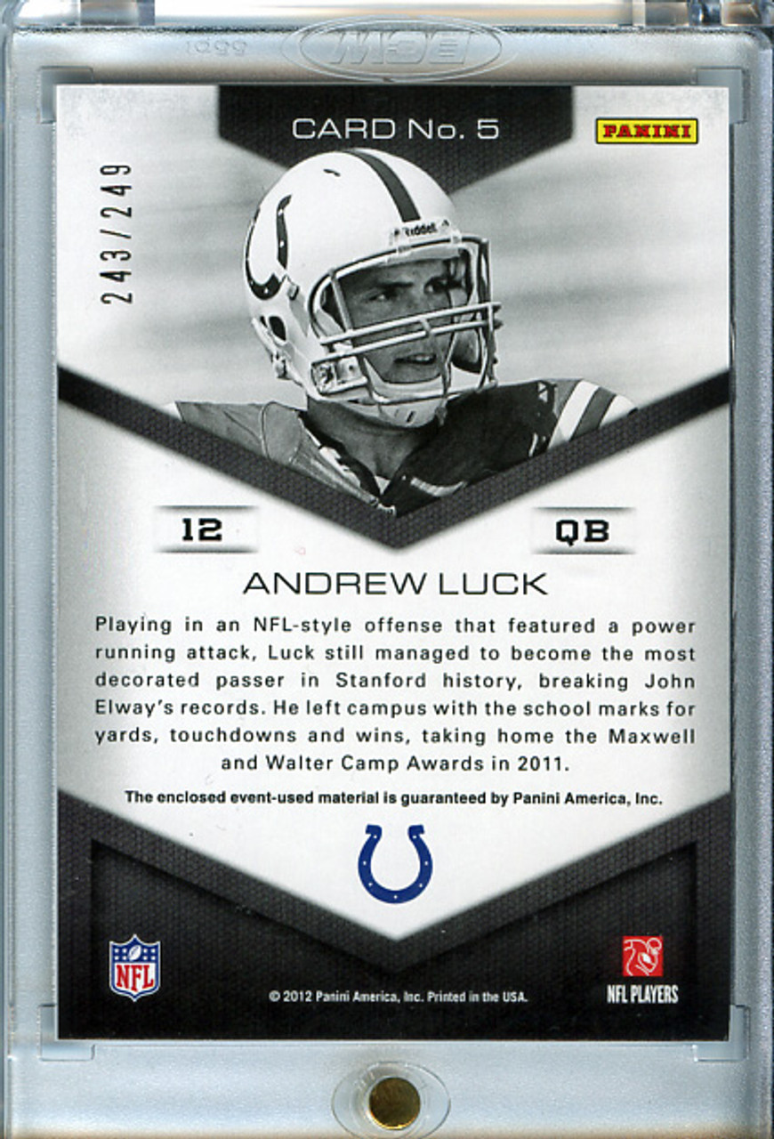 Andrew Luck 2012 Momentum, Head of the Class Materials #5 (#243/249)