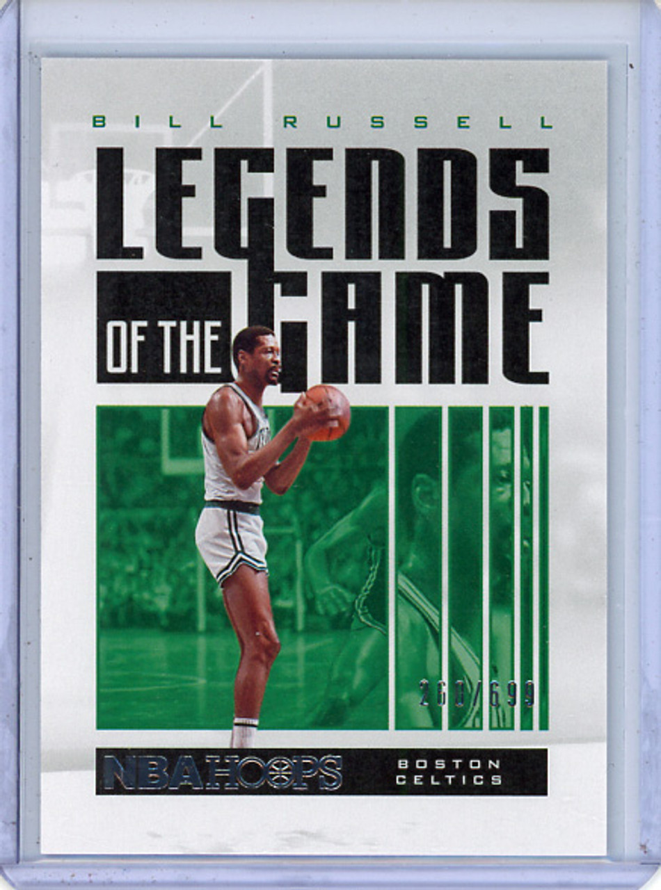 Bill Russell 2020-21 Hoops, Legends of the Game #68 (#260/699) (CQ)