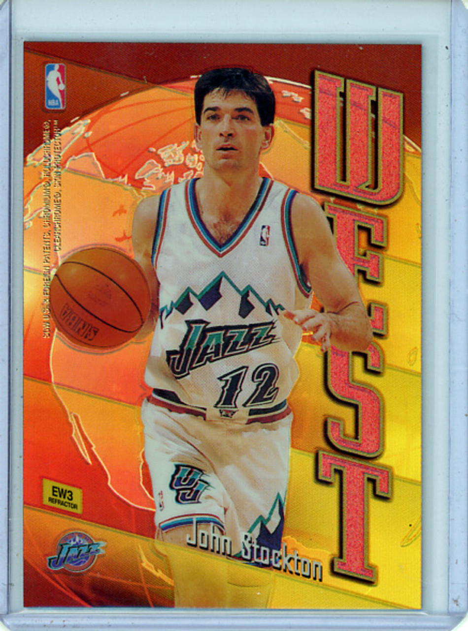 John Stockton, Tim Hardaway 1998-99 Topps, East/West #EW3 Refractors (CQ)