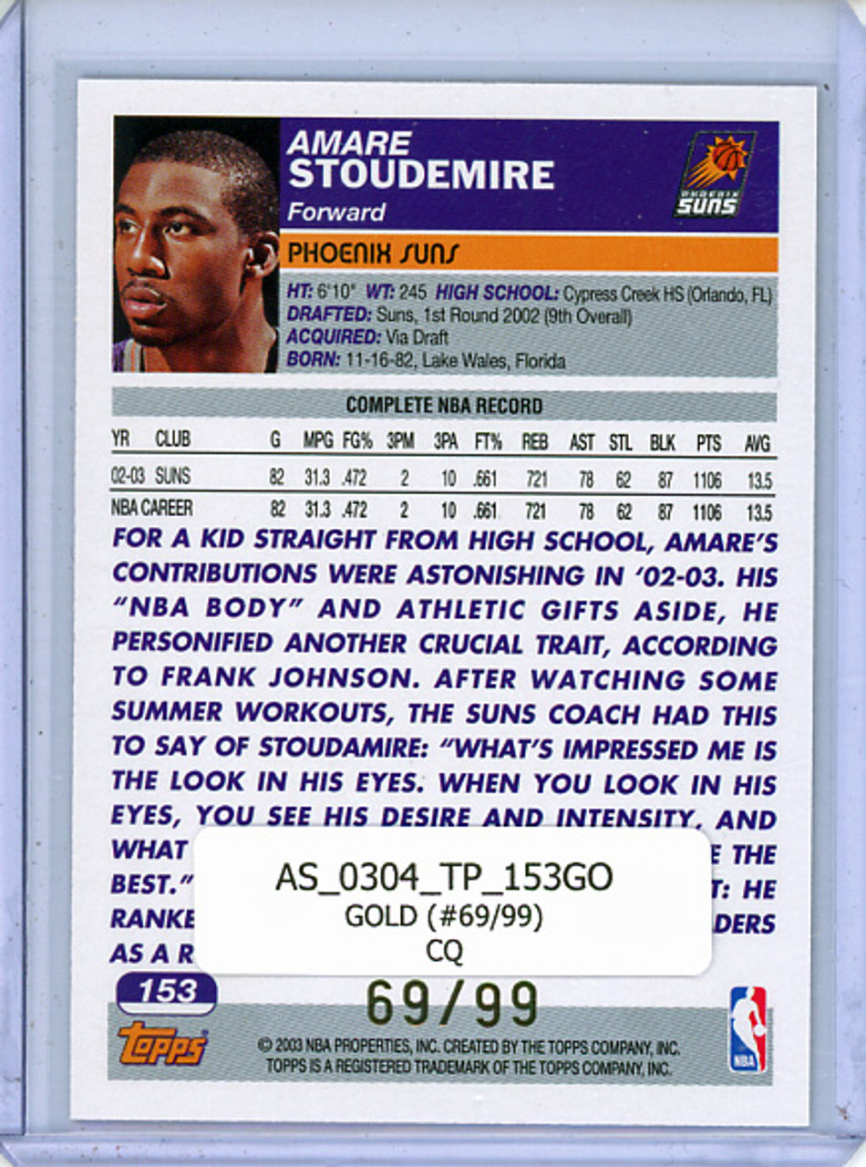 Amare Stoudemire 2003-04 Topps #153 Gold (#69/99) (CQ)