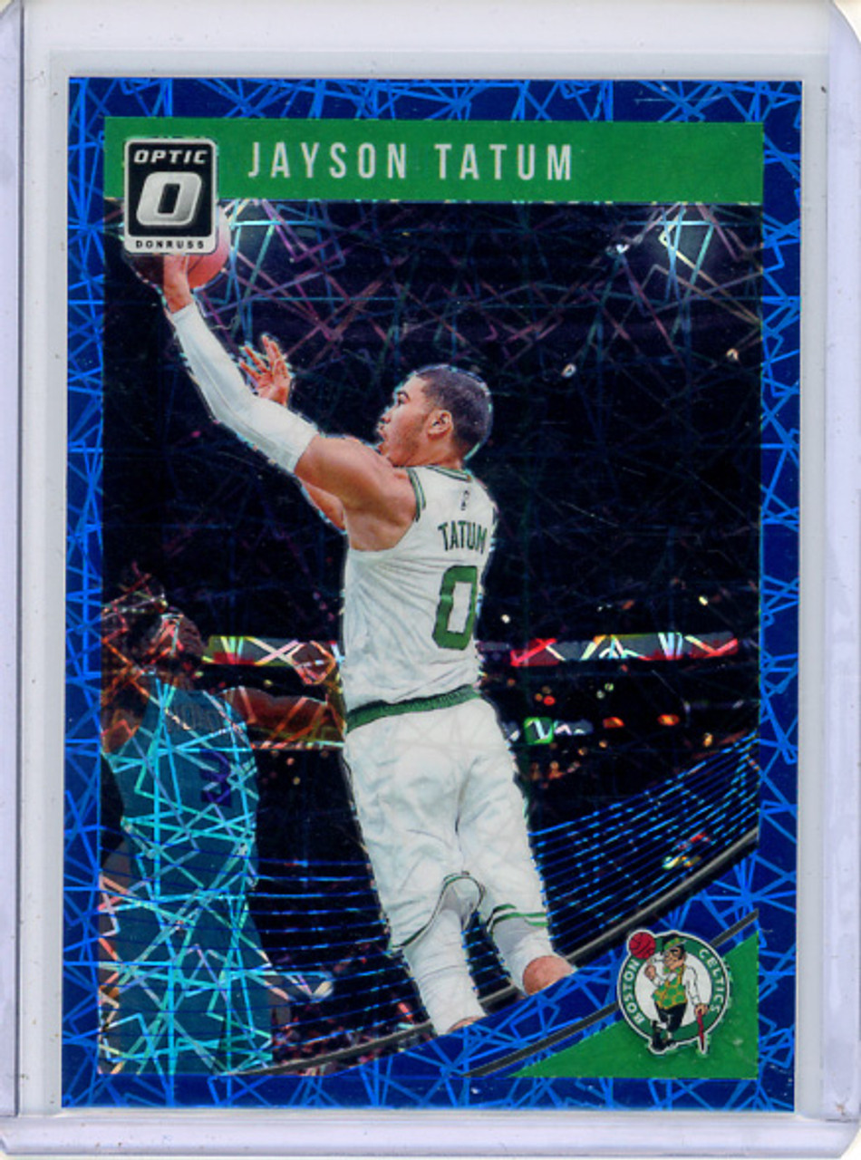 Jayson Tatum 2018-19 Donruss Optic #76 Blue Velocity (CQ)
