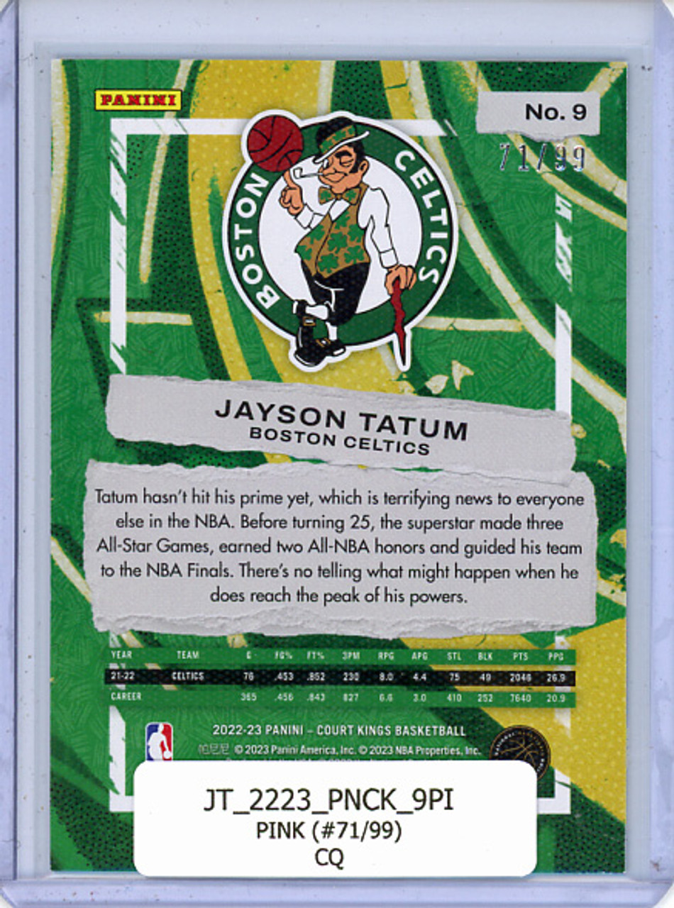 Jayson Tatum 2022-23 Court Kings #9 Pink (#71/99) (CQ)