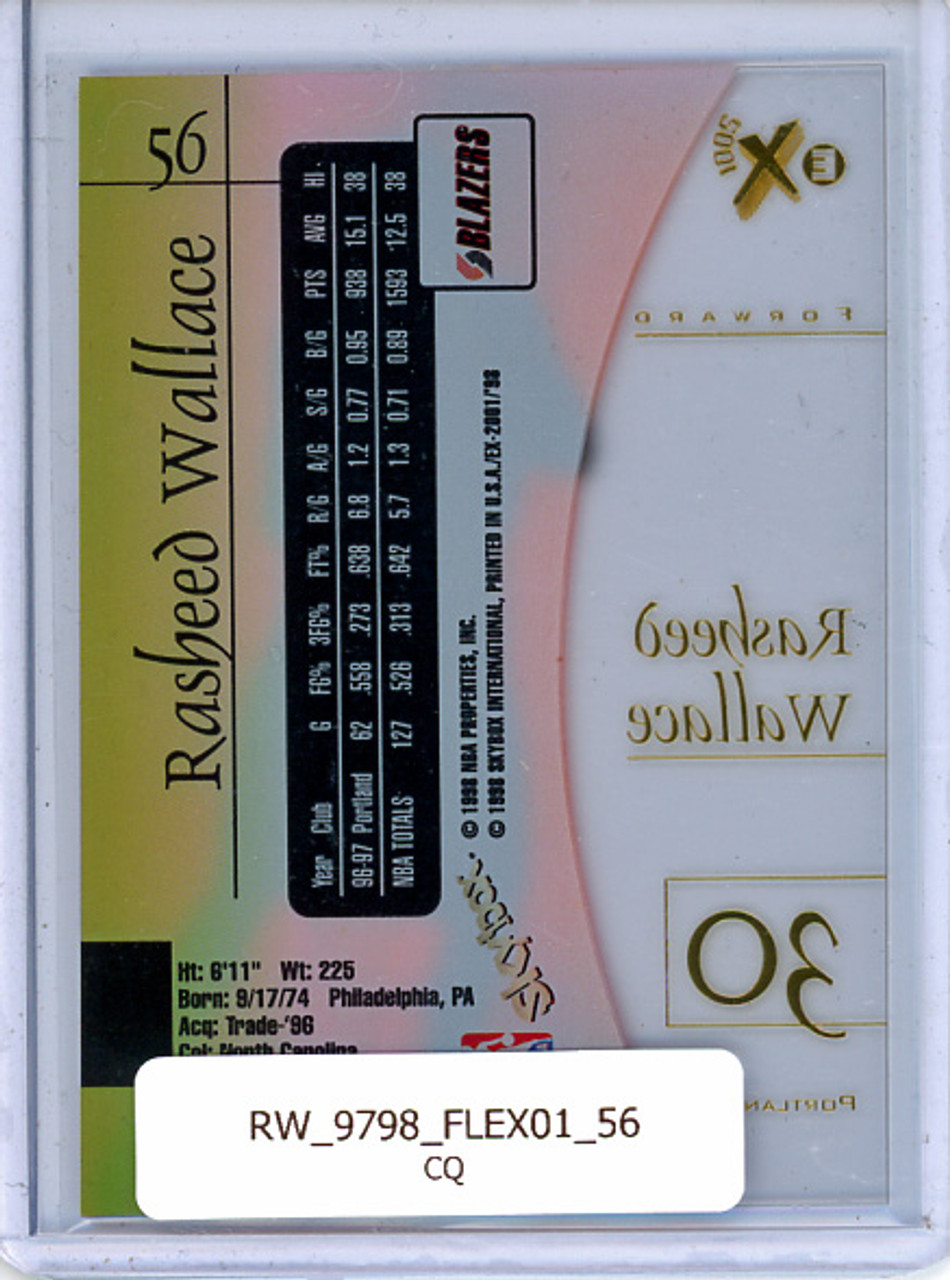 Rasheed Wallace 1997-98 E-X2001 #56 (CQ)