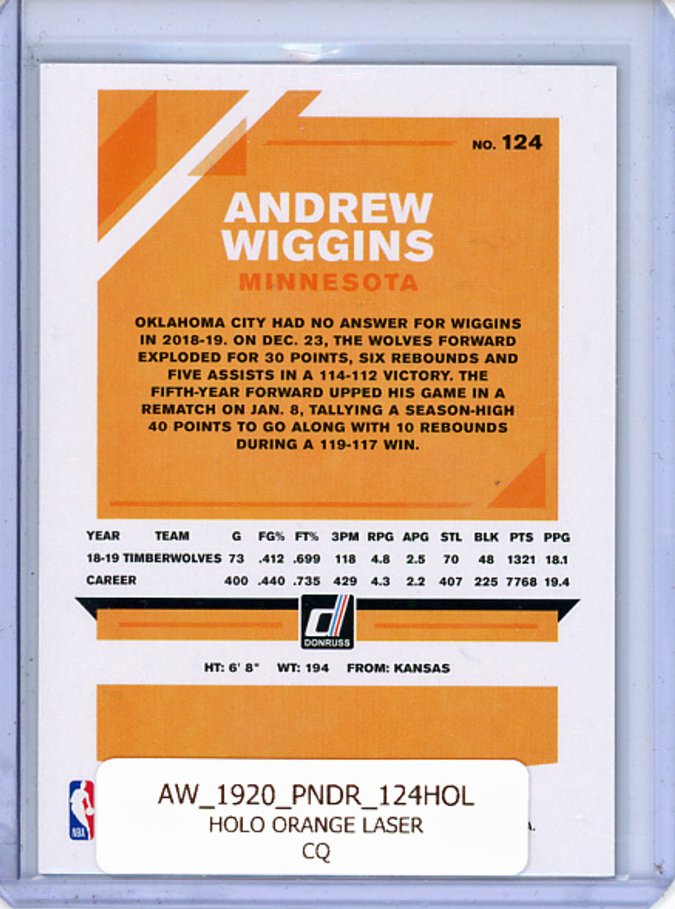 Andrew Wiggins 2019-20 Donruss #124 Holo Orange Laser (CQ)
