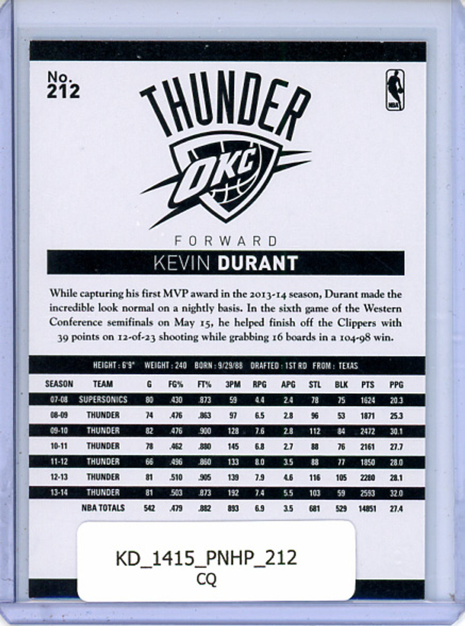 Kevin Durant 2014-15 Hoops #212 (CQ)