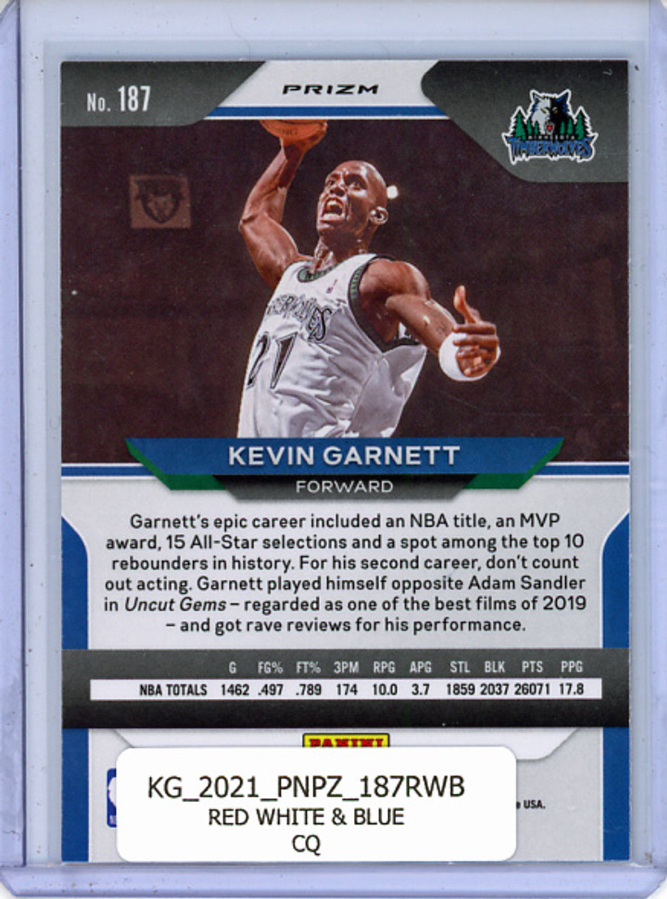 Kevin Garnett 2020-21 Prizm #187 Red White & Blue (CQ)