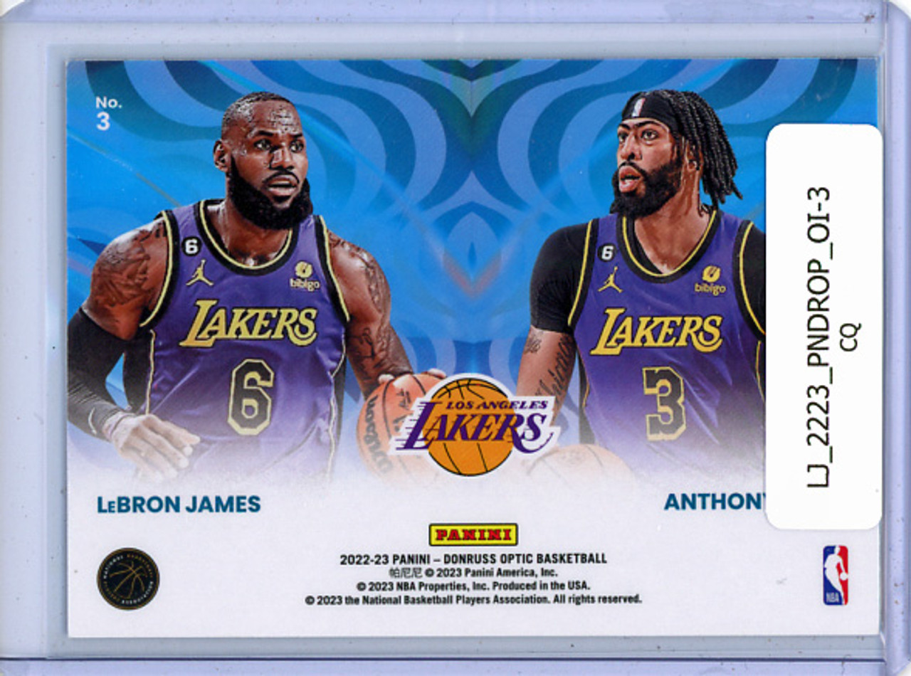 LeBron James, Anthony Davis 2022-23 Donruss Optic, Optical Illusions #3 (CQ)