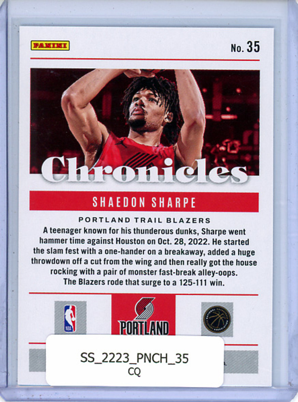Shaedon Sharpe 2022-23 Chronicles #35 (CQ)