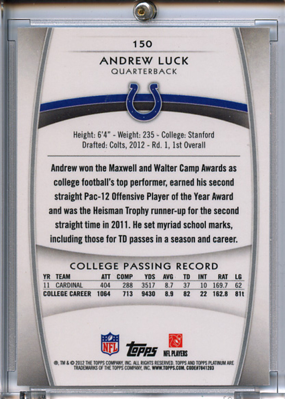 Andrew Luck 2012 Platinum #150 X-Fractors (7)