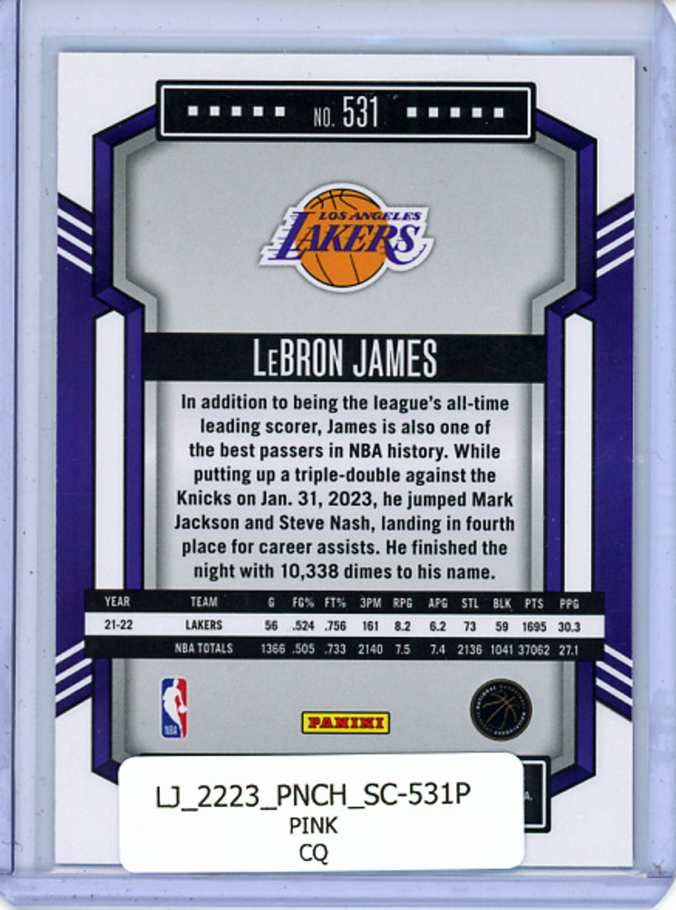 LeBron James 2022-23 Chronicles, Score #531 Pink (CQ)