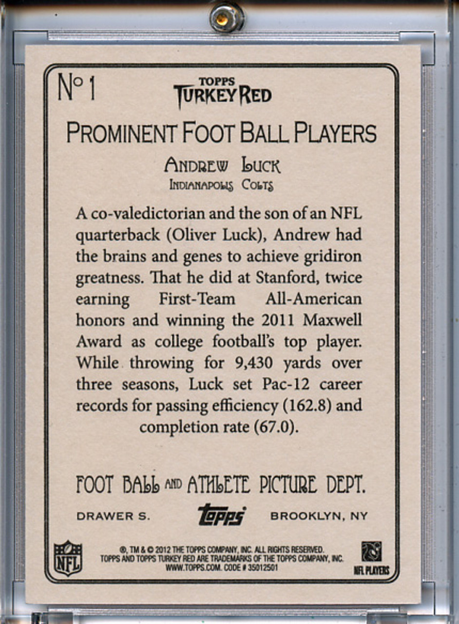 Andrew Luck 2012 Turkey Red #1A (Set to Pass) (2)