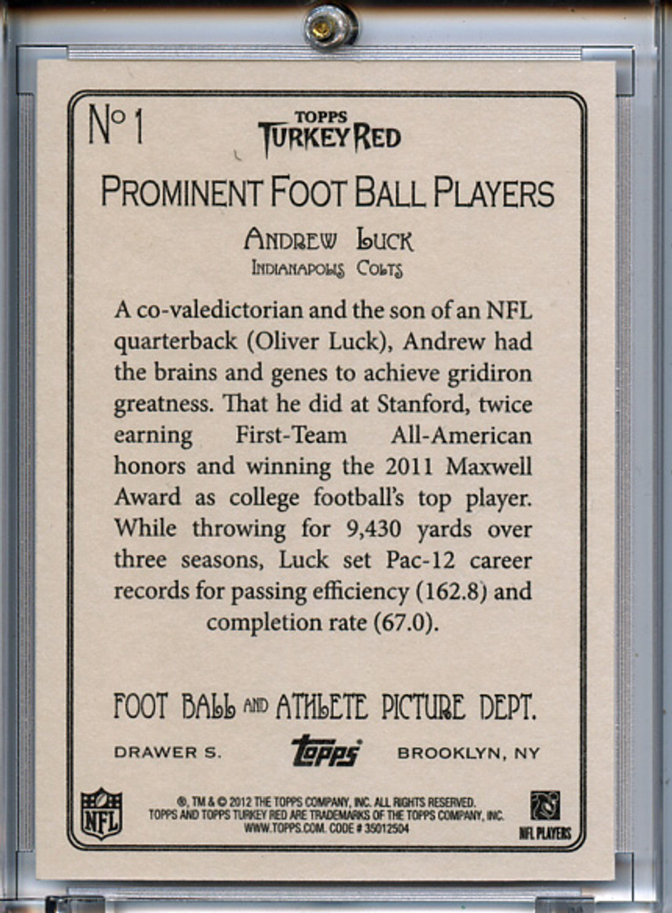 Andrew Luck 2012 Turkey Red #1B (Passing Pose) (4)