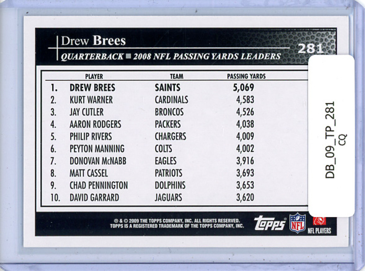 Drew Brees 2009 Topps #281 League Leaders (CQ)