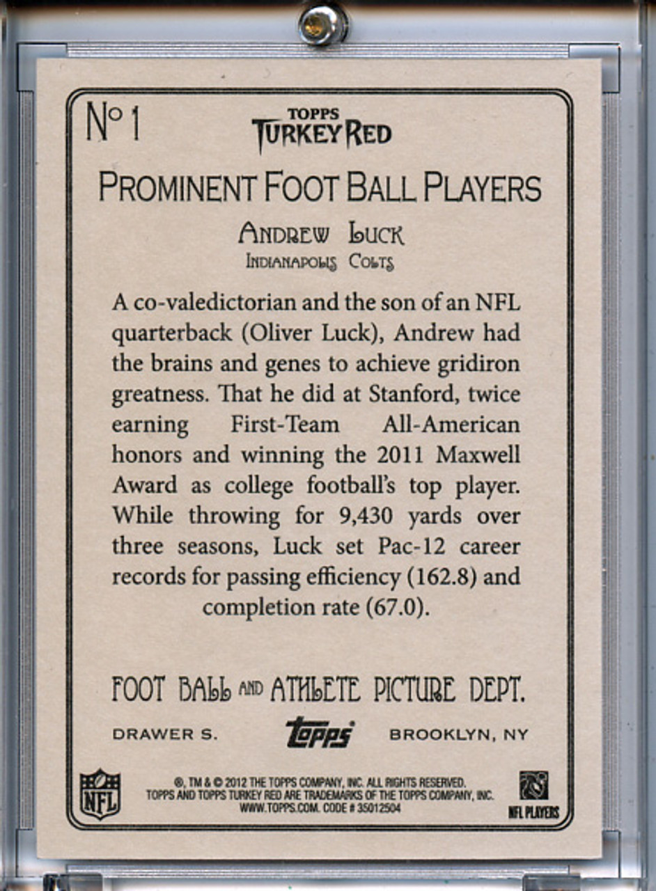 Andrew Luck 2012 Turkey Red #1B (Passing Pose) (5)