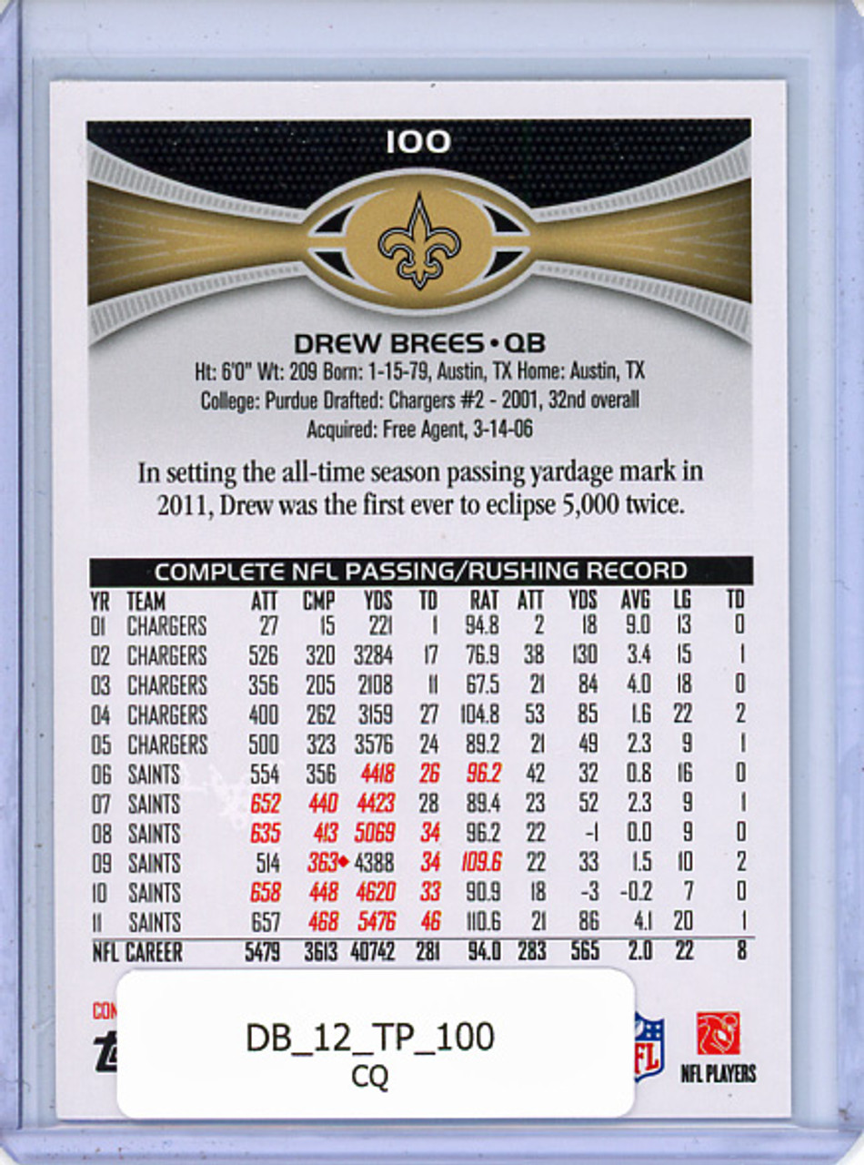 Drew Brees 2012 Topps #100 (CQ)