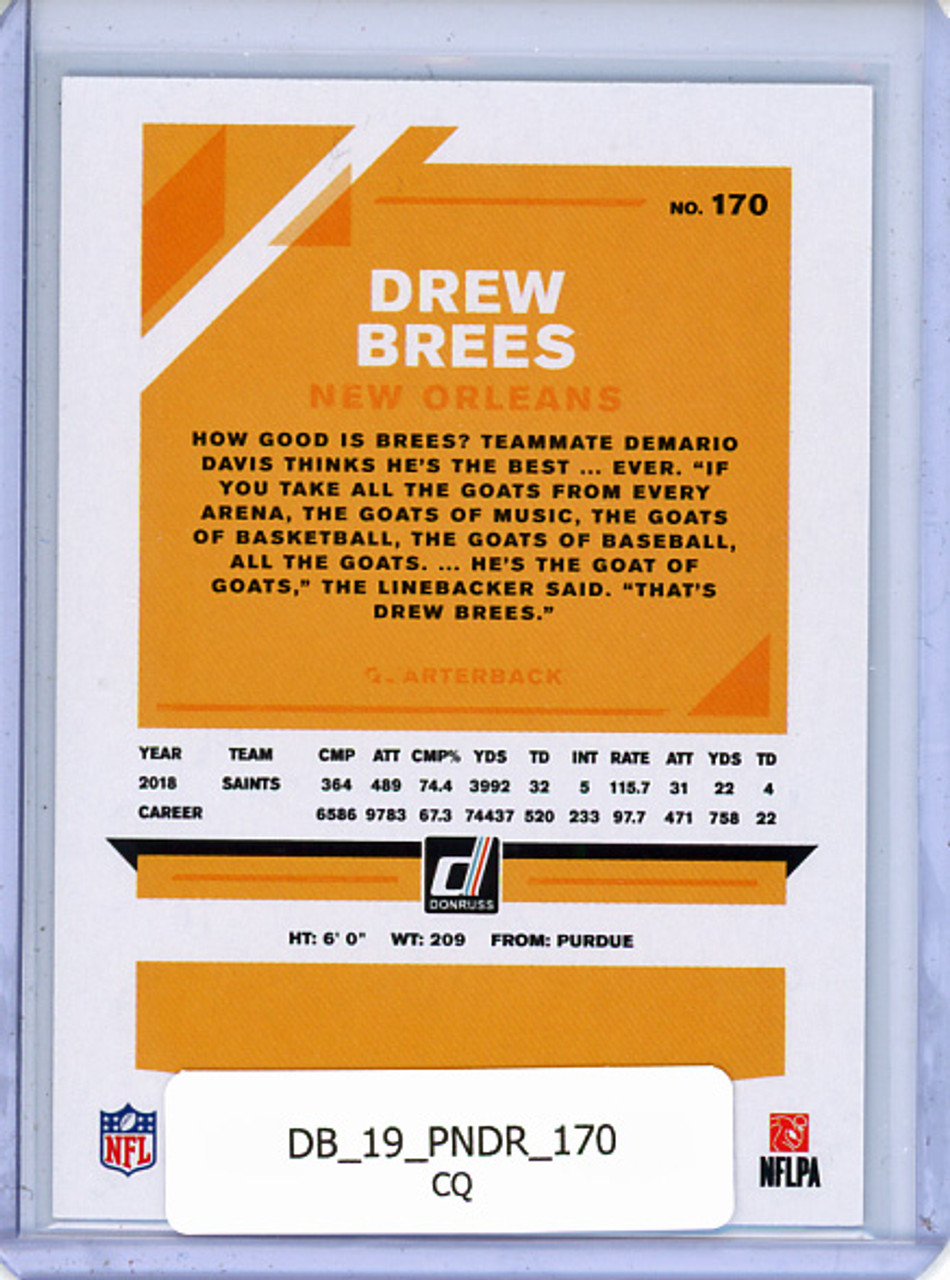 Drew Brees 2019 Donruss #170 (CQ)