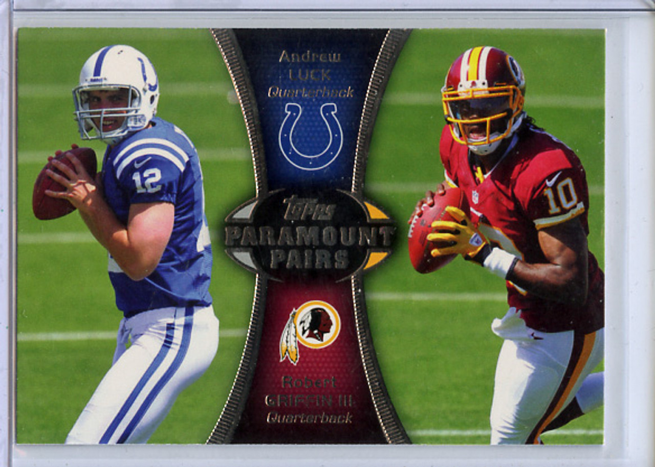 Andrew Luck, Robert Griffin III 2012 Topps, Paramount Pairs #PA-LG