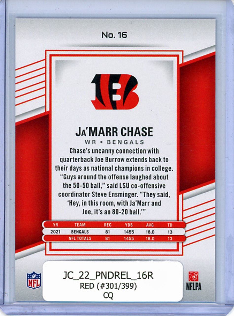 Ja'Marr Chase 2022 Donruss Elite #16 Red (#301/399) (CQ)