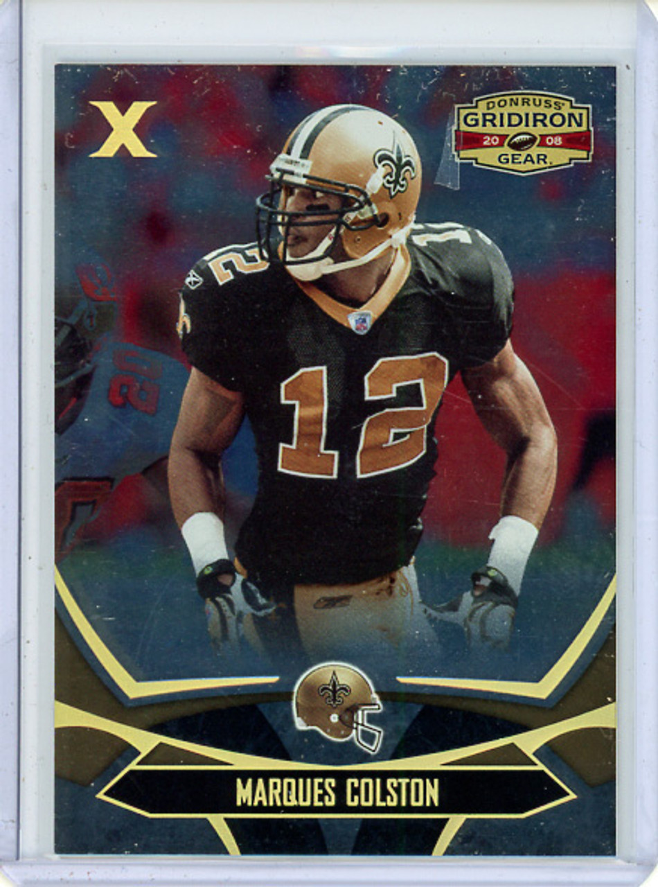 Marques Colston 2008 Donruss Gridiron Gear #63 Gold Holofoil X's (#003/100) (CQ)