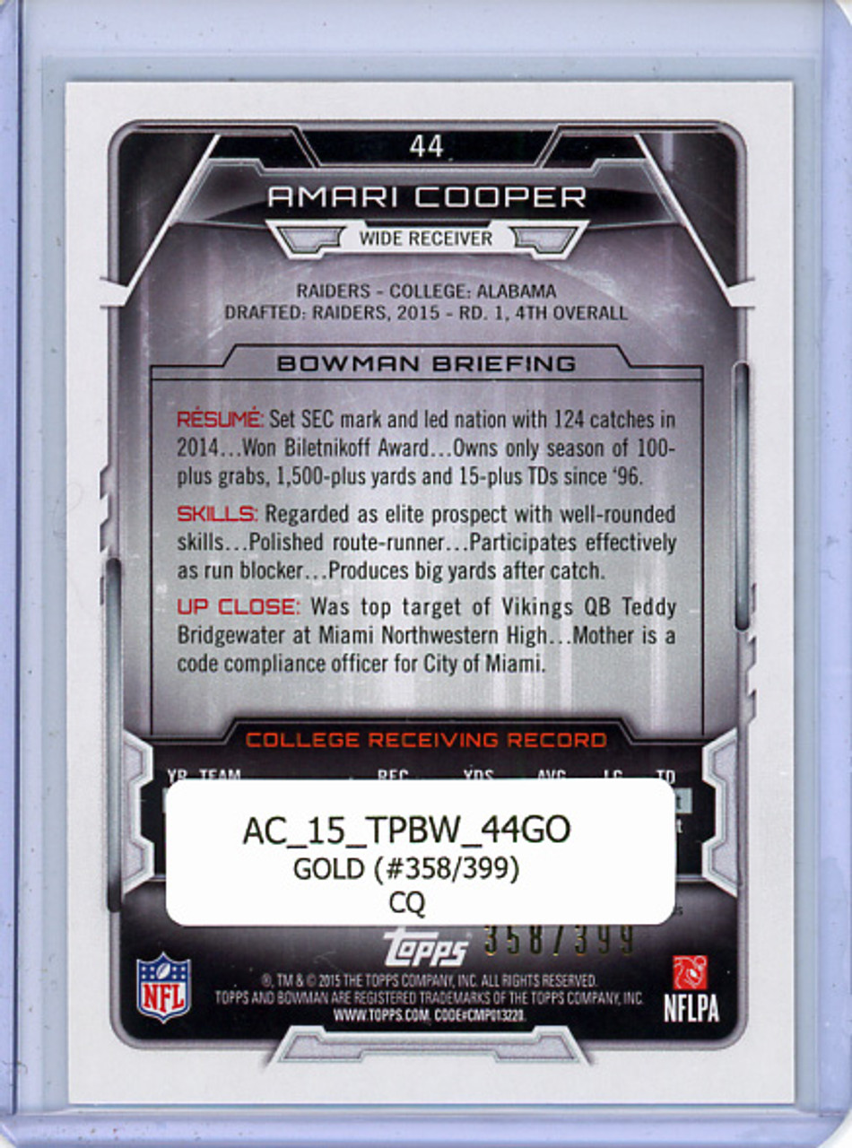 Amari Cooper 2015 Bowman #44 Gold (#358/399) (CQ)