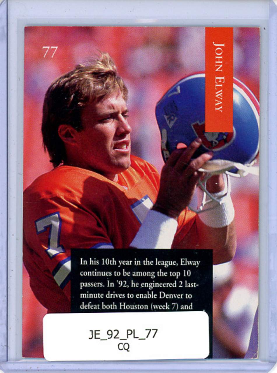 John Elway 1992 Playoff #77 (CQ)