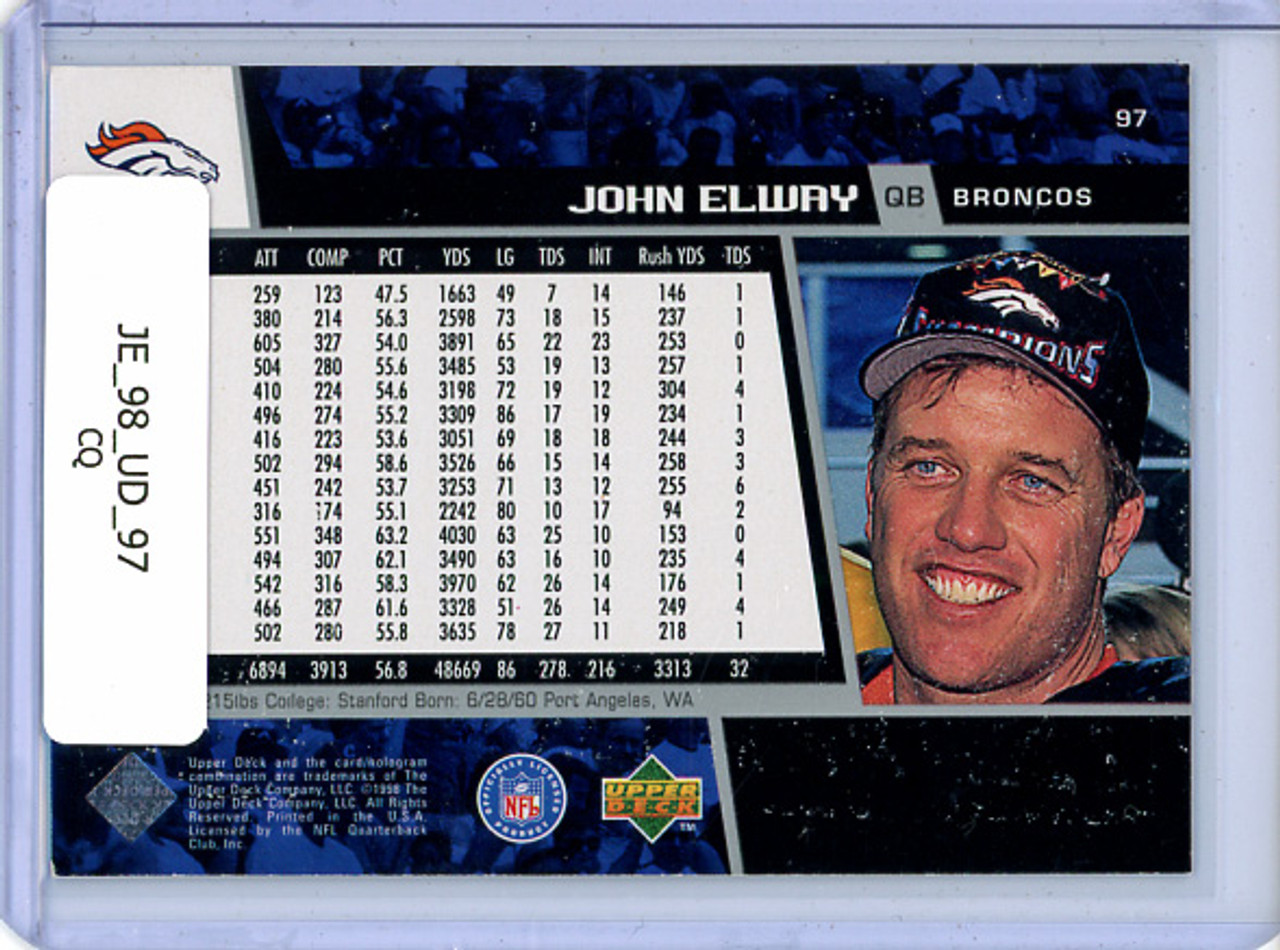 John Elway 1998 Upper Deck #97 (CQ)