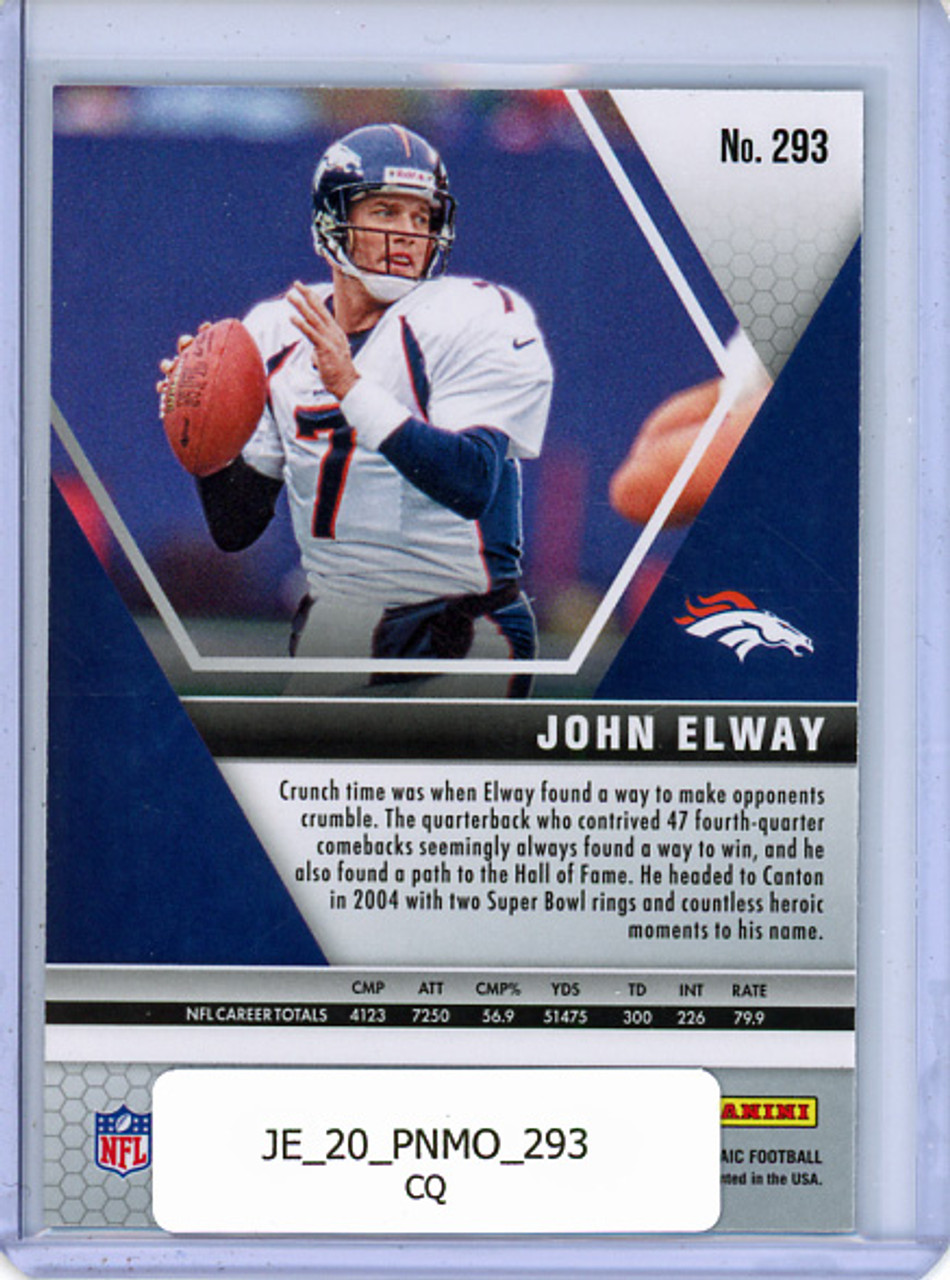 John Elway 2020 Mosaic #293 Hall of Fame (CQ)