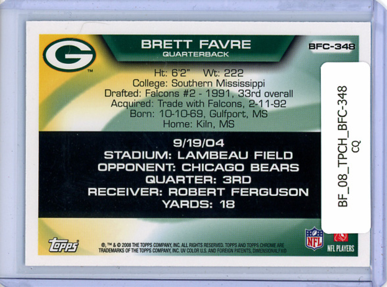 Brett Favre 2008 Topps Chrome, Brett Favre Collection #BFC-348 (CQ)