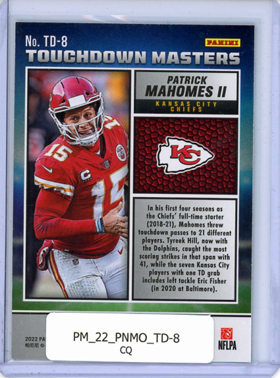 Patrick Mahomes II 2022 Mosaic, Touchdown Masters #TD-8 (CQ)