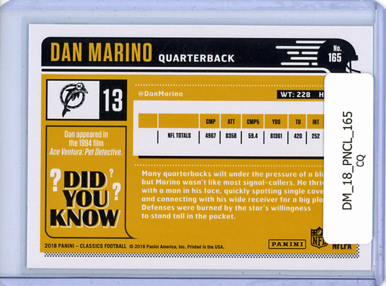 Dan Marino 2018 Classics #165 (CQ)