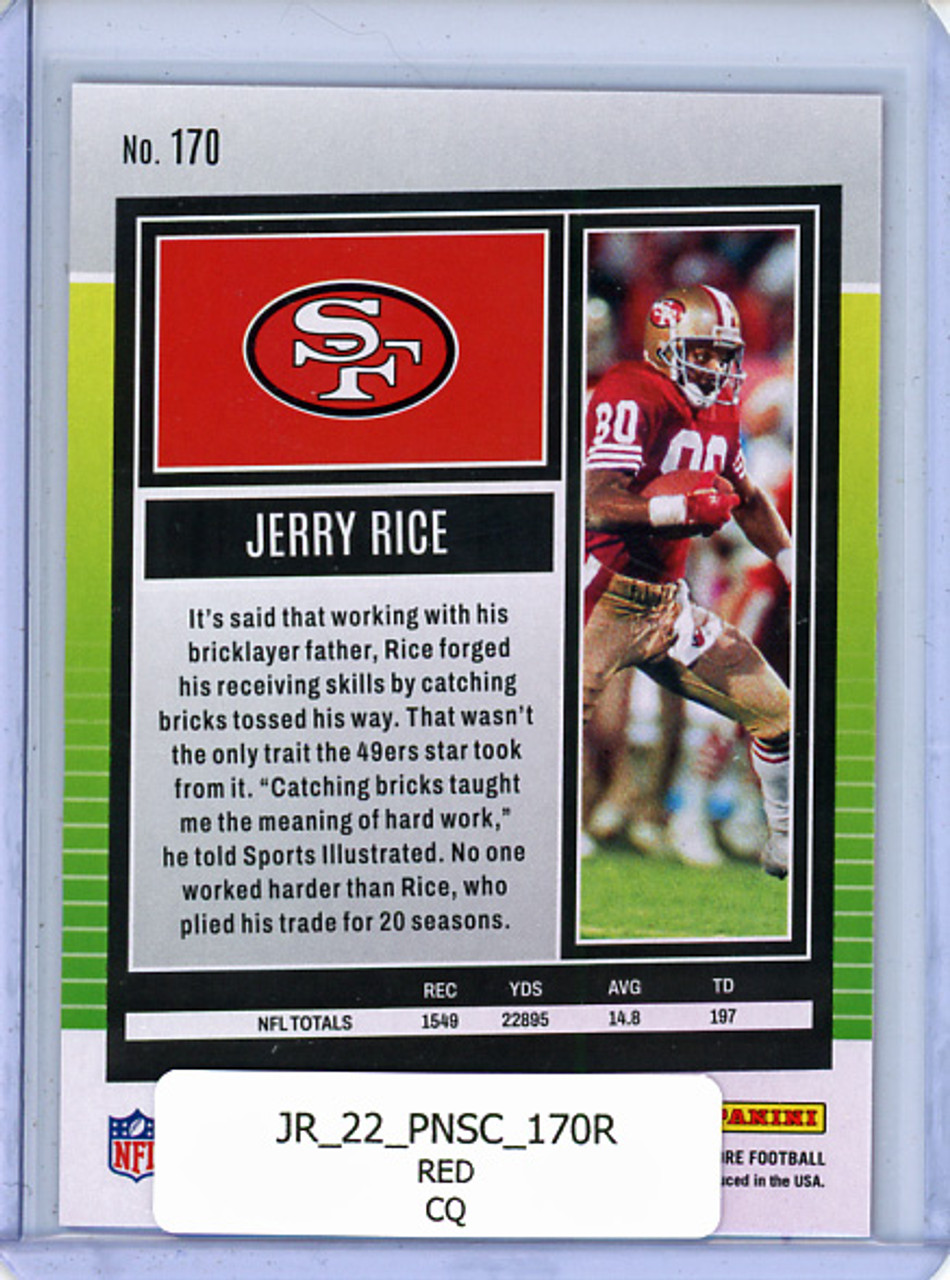 Jerry Rice 2022 Score #170 Red (CQ)