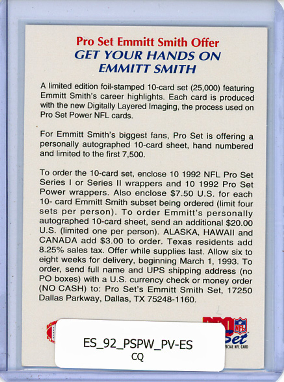 Emmitt Smith 1992 Pro Set, Power Preview Card (CQ)
