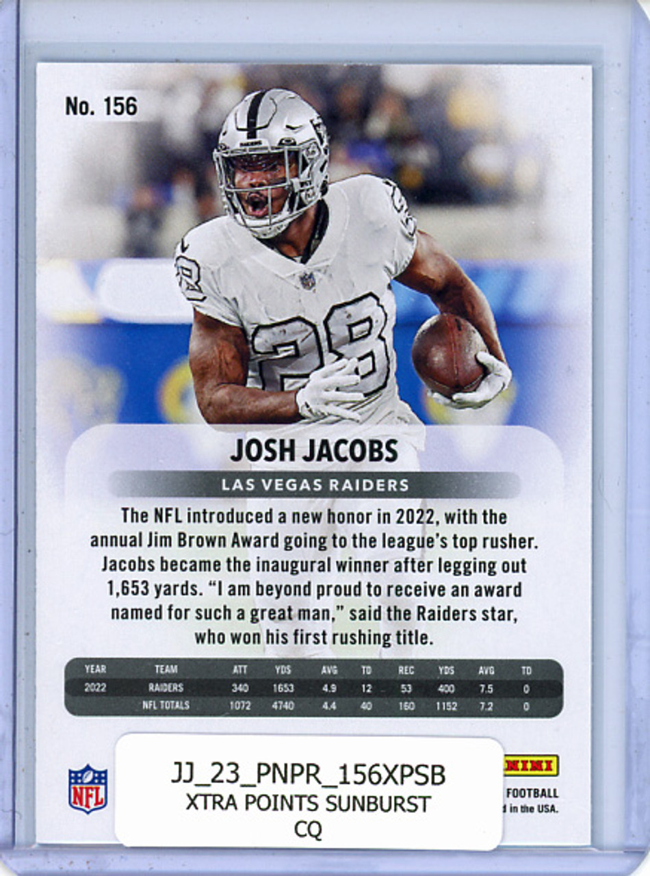 Josh Jacobs 2023 Prestige #156 Xtra Points Sunburst (CQ)