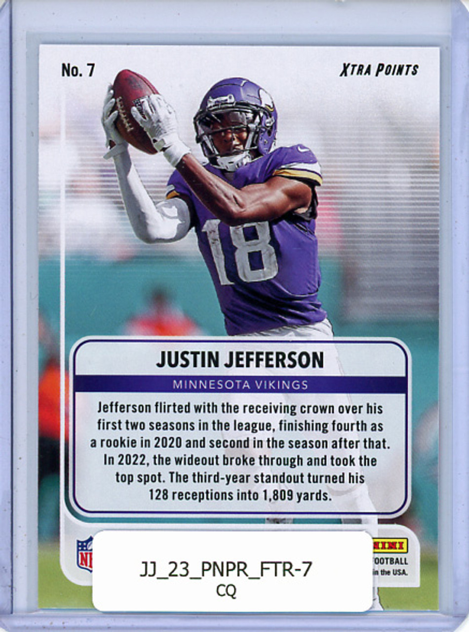 Justin Jefferson 2023 Prestige, For The Record #7 (CQ)