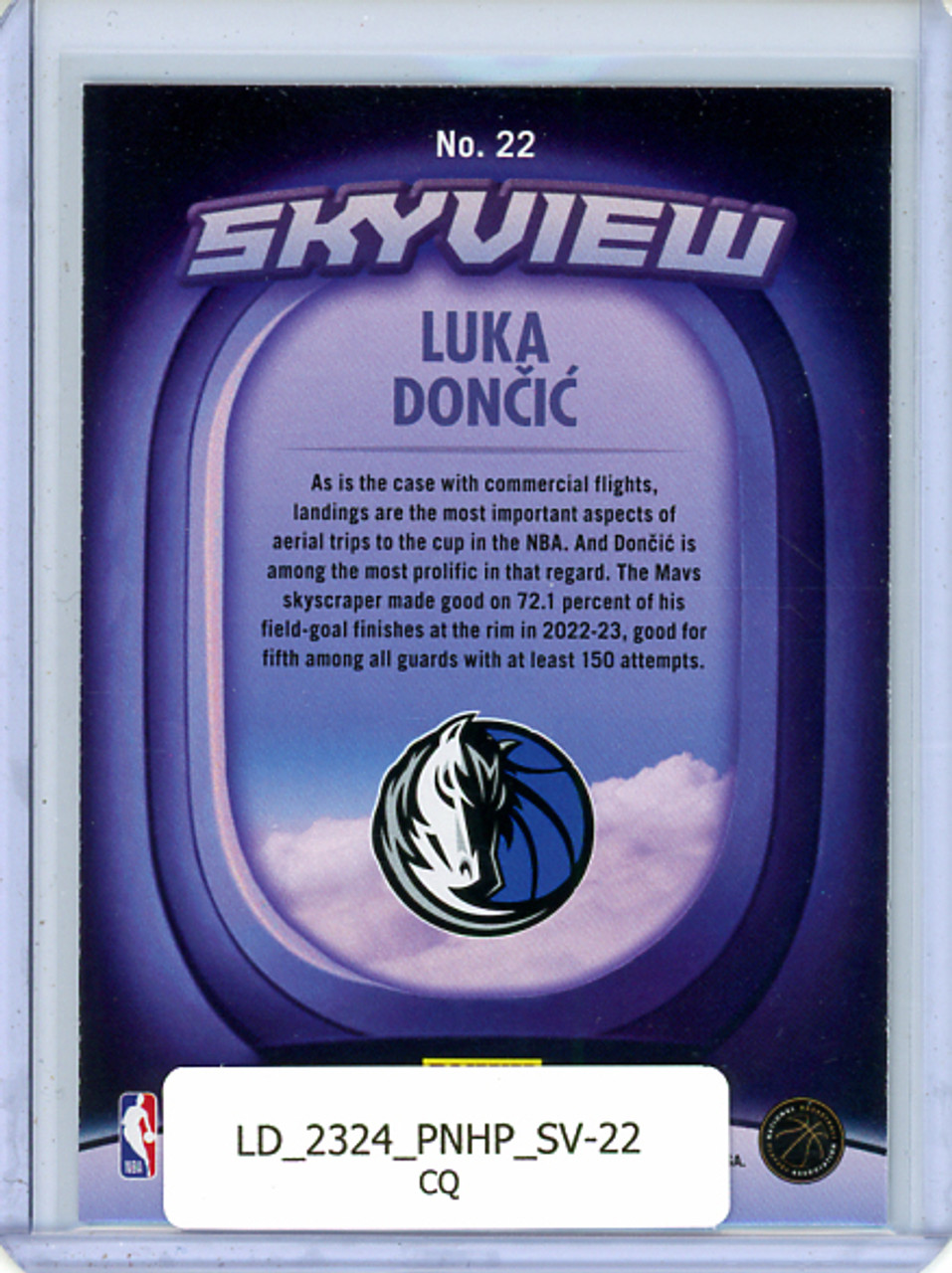 Luka Doncic 2023-24 Hoops, Skyview #22 (CQ)