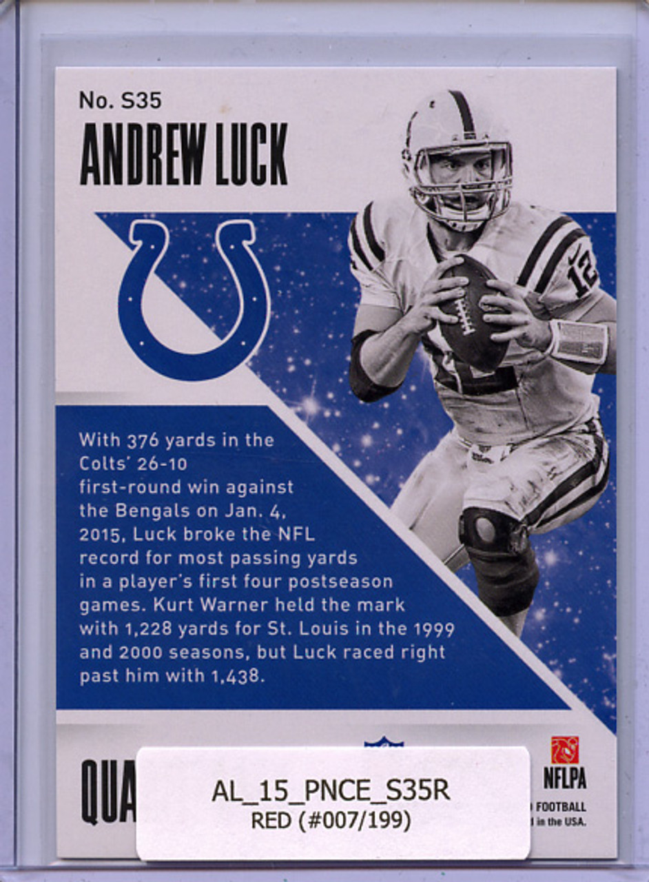 Andrew Luck 2015 Certified, Stars #S35 Red (#007/199)