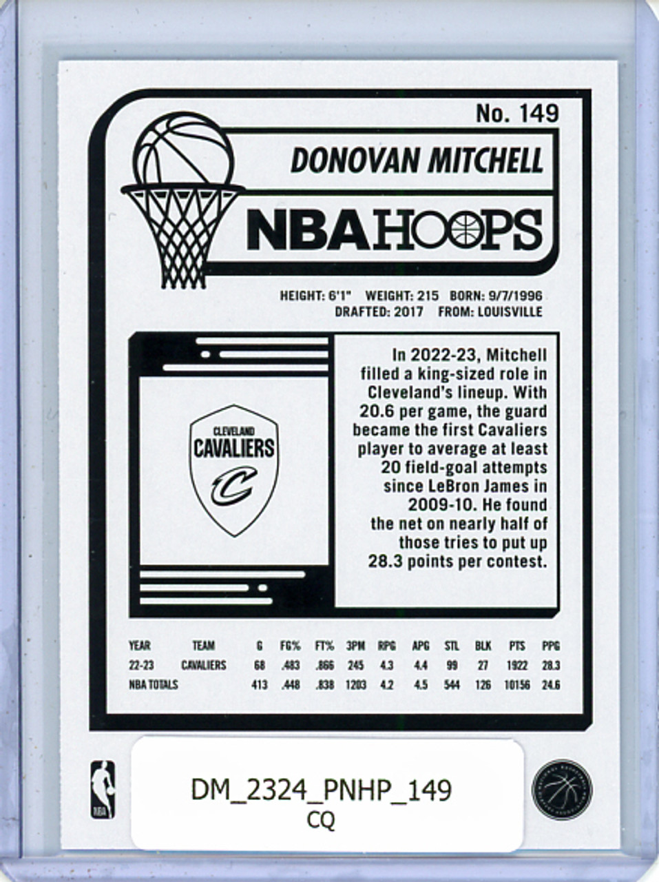 Donovan Mitchell 2023-24 Hoops #149 (CQ)