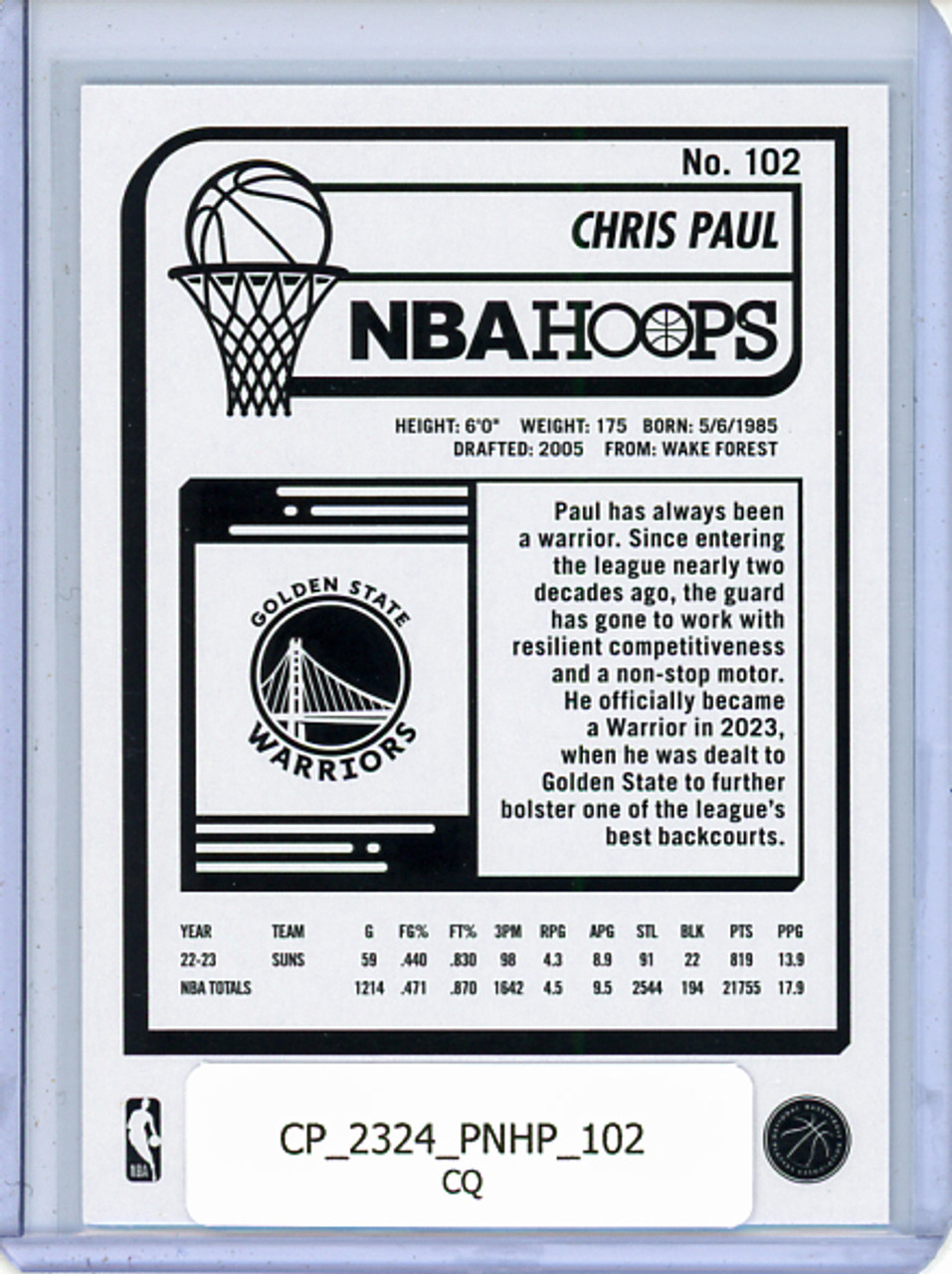 Chris Paul 2023-24 Hoops #102 (CQ)