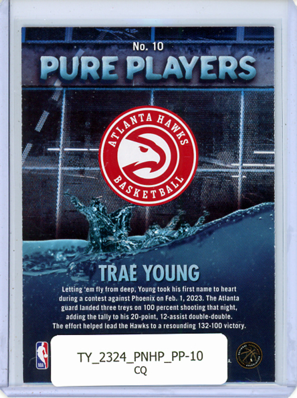 Trae Young 2023-24 Hoops, Pure Players #10 (CQ)