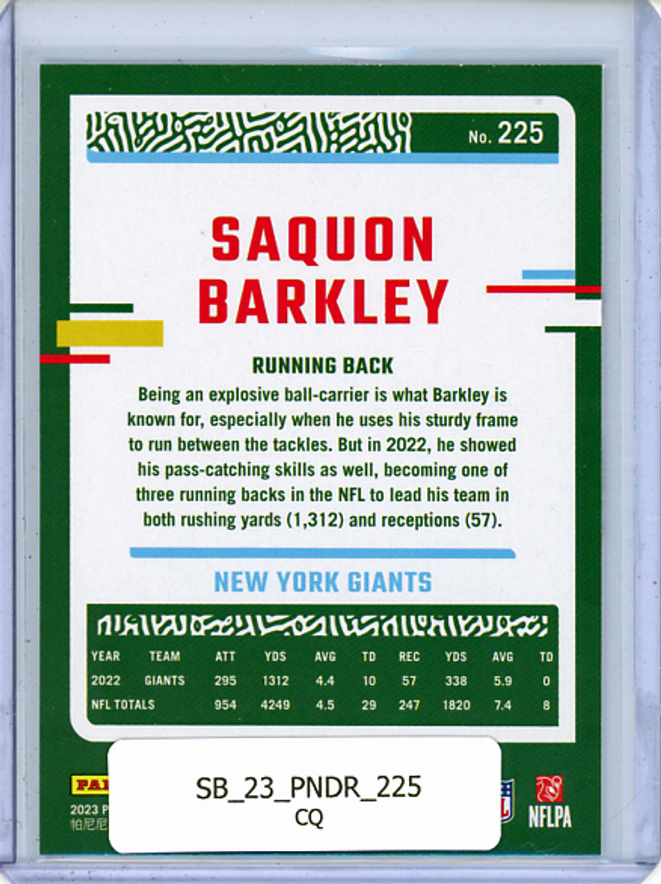 Saquon Barkley 2023 Donruss #225 (CQ)