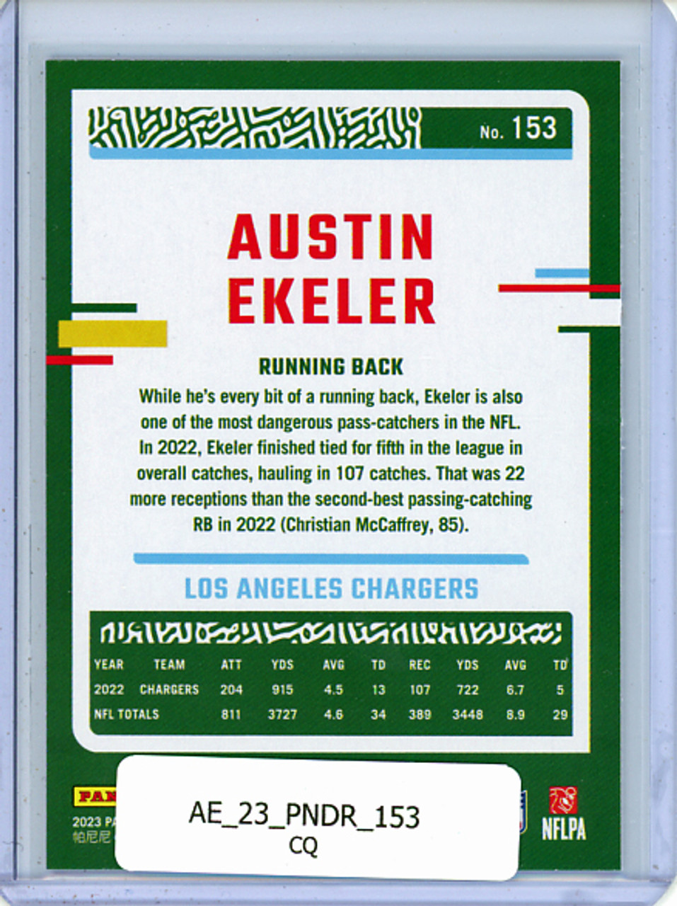 Austin Ekeler 2023 Donruss #153 (CQ)