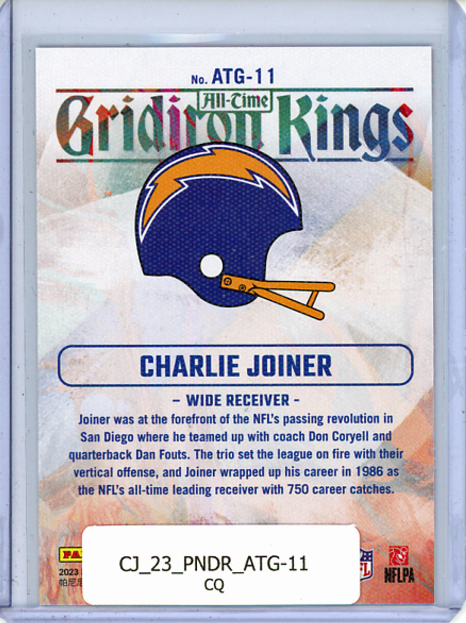 Charlie Joiner 2023 Donruss, All-Time Gridiron Kings #ATG-11 (CQ)