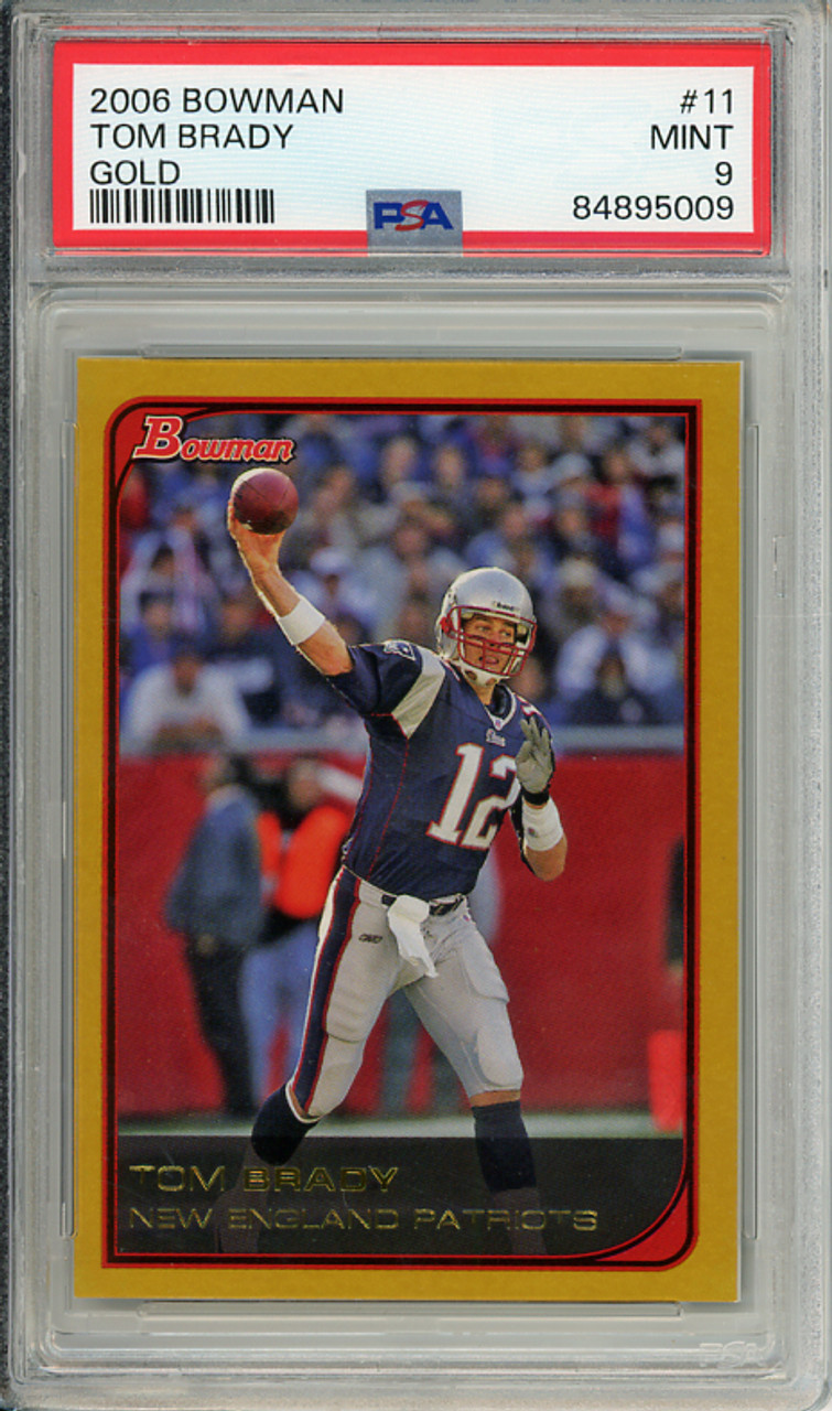 Tom Brady 2006 Bowman #11 Gold PSA 9 Mint (#84895009) (CQ)
