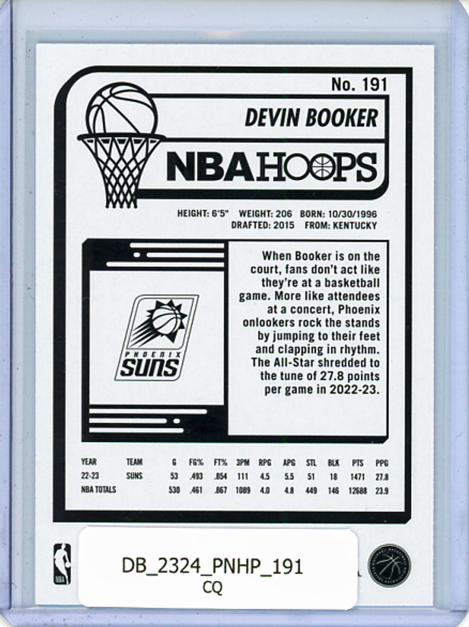Devin Booker 2023-24 Hoops #191 (CQ)