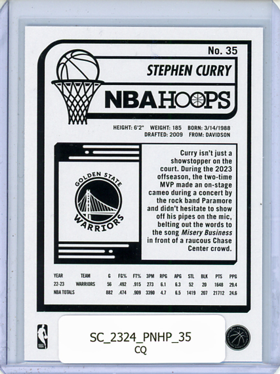 Stephen Curry 2023-24 Hoops #35 (CQ)